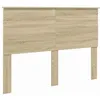 Image de Tête de lit en bois dingénierie - vidaXL - Chêne Sonoma - 143x7x100 cm - 140 cm - Durable - Facile à nettoyer