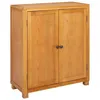 Image de Armoire moderne en bois dingénierie - vidaXL - 80x35x95 cm - Marron - Chêne massif - Grand espace de rangement
