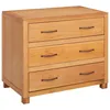Image de Armoire avec tiroirs en bois dingénierie - vidaXL - Marron - 80x50x70 cm - 3 tiroirs - Dispositif anti-basculement