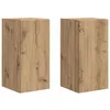 Image de Meuble TV mural moderne - vidaXL - Chêne Artisan - Bois dingénierie - 30x31x60 cm - 2 portes - 2 étagères