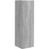 Image de Meuble TV mural - vidaXL - Gris Sonoma - Bois dingénierie - 30x31x100 cm - 1 porte pivotante à 90° - 3 étagères