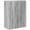 Image de Meuble TV mural - vidaXL - Gris Sonoma - Bois dingénierie - 595 x 31 x 80 cm - 2 portes - 1 étagère - Rangement mural