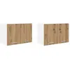 Image de Armoire suspendue de cuisine - vidaXL - Chêne Artisan et Blanc - Bois dingénierie - 60x31x40 cm - Rangement spacieux