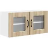 Image de Meuble mural de cuisine - vidaXL - Chêne sonoma - 80x31x40 cm - Bois dingénierie - 2 portes - 2 étagères