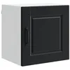 Image de Armoire murale de cuisine - vidaXL - Bois dingénierie - Noir - 40x31x40 cm - 1 étagère - 1 porte à charnières