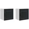 Image de Armoire de cuisine murale - vidaXL - Bois dingénierie - Noir - 40x31x40 cm - 2 étagères - 2 portes à charnières