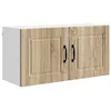 Image de Armoire murale de cuisine - vidaXL - Chêne Sonoma - 80x31x40 cm - Bois dingénierie - 2 étagères - 2 portes à charnières