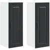 Image de Armoire de cuisine murale - vidaXL - Noir - Bois dingénierie - 30x31x80 cm - 6 étagères - 4 portes - Montage mural