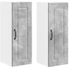 Image de Armoire de cuisine murale - vidaXL - Gris béton - Bois dingénierie - 30x31x80 cm - 6 étagères - 4 portes à charnières