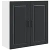 Image de Armoire de cuisine murale - vidaXL - Bois dingénierie - Noir - 80x31x80 cm - 3 étagères - 2 portes à charnières