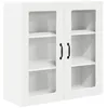 Image de Armoire de cuisine moderne - vidaXL - 80x31x80 cm - Blanc - Bois dingénierie - 3 étagères - 2 portes à charnières