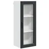 Image de Armoire de cuisine murale - vidaXL - 40x31x100 cm - Noir - Bois dingénierie - 3 étagères - 2 portes - Usage intérieur