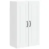 Image de Armoire de cuisine murale - vidaXL - Blanc - Bois dingénierie - 60x31x100 cm - 3 étagères - 2 portes à charnières