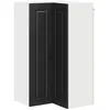 Image de Armoire de cuisine murale - vidaXL - Bois dingénierie - Noir - 57x57x100 cm - 3 étagères - 2 portes à charnières