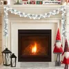 Image de vidaXL Guirlande de Boules de Noël Blanc et Argent 186 cm Polystyrène Guirlande de Noël légère et moderne déco festive 42019696