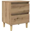 Image de Table de nuit en bois dingénierie - vidaXL - Chêne artisanal - 40x35x50 cm - Tiroir intégré - Style industriel