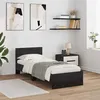 Image de Cadre de lit avec éclairage LED - vidaXL - Chêne Noir - Bois dingénierie - 193x80x70 cm - Éclairage multicolore