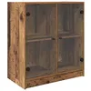 Image de Meuble de rangement moderne - vidaXL - Bois ancien - 68x37x755 cm - Portes en verre - Bois dingénierie - Rectangulaire