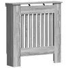 Image de Cache-radiateur en bois dingénierie - vidaXL - Gris sonoma - 78x19x815 cm - Design à lattes verticales