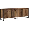 Image de Meuble TV bois ancien - vidaXL - 140x36x49.5 cm - Bois dingénierie - Style industriel - Options de rangement