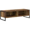 Image de Meuble TV industriel - vidaXL - Bois ancien - 100 x 365 x 305 cm - Bois dingénierie - Pieds en acier
