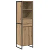 Image de Bibliothèque en bois dingénierie - vidaXL - Chêne Artisan - 43x36x1505 cm - Style industriel - Pieds en acier