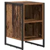 Image de Table de chevet industrielle - vidaXL - Chêne noir - 395 x 30 x 50 cm - Bois dingénierie - Pieds en acier