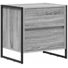 Image de Table de chevet industrielle - vidaXL - Gris Sonoma - Bois dingénierie - 50x395x50 cm - 2 tiroirs - Style loft urbain