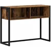 Image de Table dappoint industrielle - vidaXL - Bois ancien - 100x36x75 cm - Bois dingénierie - Pieds en acier - Rectangulaire