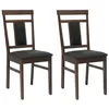 Image de Chaise de salle à manger en bois massif - vidaXL - Marron clair et noir - Bois de caoutchouc massif - 36x44 5x91 5 cm