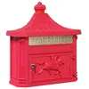 Image de Boîte aux lettres murale vintage - vidaXL - Rouge - Aluminium coulé - 405 x 155 x 44 cm - Imperméable