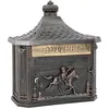 Image de Boîte aux lettres murale vintage - vidaXL - Bronze - Aluminium coulé - 40 5 x 15 5 x 44 cm - Imperméable - Verrouillable