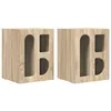 Image de Table de chevet moderne - vidaXL - Chêne Sonoma - 40x35x50 cm - Bois dingénierie - 6 étagères