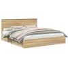 Image de Lit de rangement moderne - vidaXL - Chêne sonoma - 180x200 cm - Bois dingénierie - Tiroirs intégrés - Facile à nettoyer
