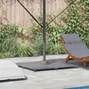 Image de Vidaxl Pied de parasol Aspect bois gris foncé 100 x 100 x 4 cm Acier