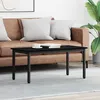 Image de VIDAXL Table basse rectangulaire chêne noir 100×50×45 cm   bois dingénierie et métal