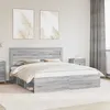 Image de vidaXL Cadre de lit Gris Sonoma 180 x 200 cm Bois de pin massif 3409732