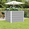Image de Jardinière - VIDAXL - 100 x 100 x 75 cm - Acier - Gris clair - Carré