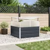 Image de Jardinière - VIDAXL - 100 x 100 x 77 cm - Acier galvanisé - Anthracite - Anti-corrosion