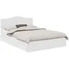 Image de Lit de rangement moderne - vidaXL - Blanc - Bois dingénierie - 140x190 cm - Tiroirs de rangement - Cadre à lattes