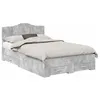 Image de Cadre de lit avec rangement - vidaXL - Gris Béton - 120x190 cm - Bois dingénierie - Tiroirs intégrés