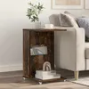 Image de Table dappoint - table de complement - gueridon Vidaxl Table dappoint Chêne fumé 40 x 35 x 60 cm Bois dingénierie