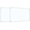 Image de Dosseret de cuisine en verre trempé - vidaXL - Transparent - 100x60 cm - 8 88 kg - Thermorésistant jusquà 240 degrés