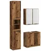Image de Ensemble de meubles de salle de bain - vidaXL - Bois ancien - Bois dingénierie - 645x335x59 cm - Miroir inclus