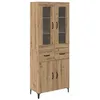 Image de Armoire murale moderne - vidaXL - Chêne artisanal - 695x34x180 cm - Bois dingénierie - Avec tiroir - Avec 2 portes