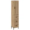 Image de Buffet moderne en bois dingénierie - vidaXL - Chêne artisanal - 345x34x180 cm - Avec tiroir - 1 porte à charnières