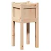 Image de Cache-pot de jardin en bois de pin - vidaXL - Nature - 31x31x70 cm - Bois de pin massif - Utilisation extérieure