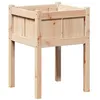 Image de Bac de jardin en bois de pin - vidaXL - Nature - 50x50x70 cm - Pin massif - Design moderne - Utilisation extérieure