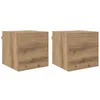 Image de Meuble TV en bois dingénierie - vidaXL - Chêne artisanal - 305x30x30 cm - 4 portes - Rangement optimisé