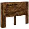 Image de Tête de lit moderne - vidaXL - Chêne fumé - 140x165x1035 cm - Bois dingénierie - Éclairage LED multicolore